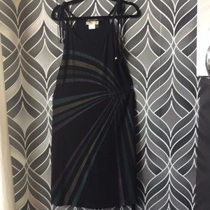 Striped beaded surf beach dress.